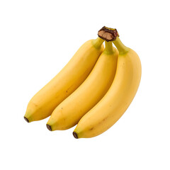 Bunch of Ripe Yellow Bananas on white Background