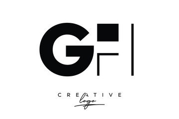 GH Creative Minimalist Negative Space Latter Logo with Modern Monogram for Branding and Business Lettermark Logo with Initial Letters Logo Design for Branding.