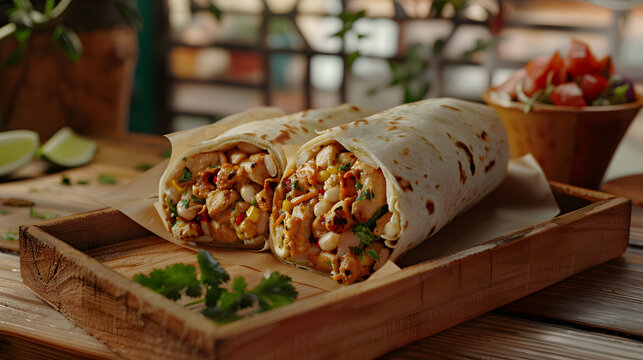 fast food wrap mockup burrito