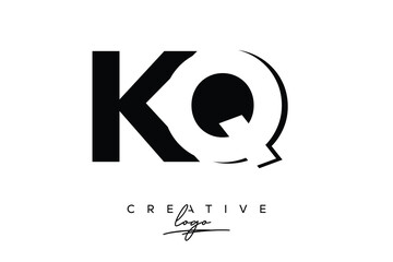 KQ Creative Minimalist Negative Space Latter Logo with Modern Monogram for Branding and Business Lettermark Logo with Initial Letters Logo Design for Branding.