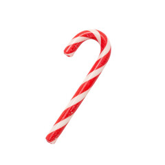 Classic Red and White Candy Cane on white Background