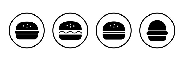 Burger icon logo design. burger sign and symbol. hamburger
