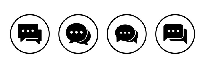 Chat icon logo design. speech bubble sign and symbol. comment icon. message