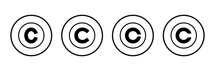 Copyright icon logo design. copyright sign and symbol