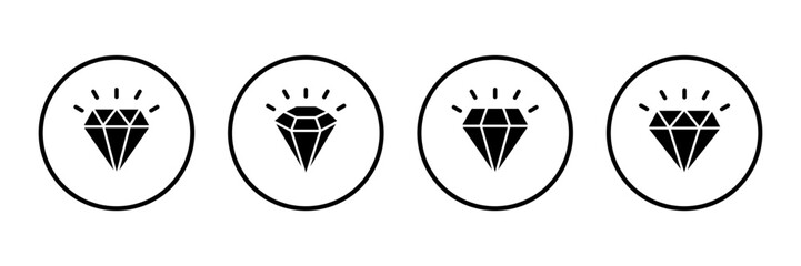 Diamond icon logo design. diamond gems sign and symbol