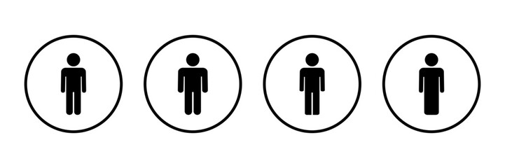 Man icon logo design. male sign and symbol. human symbol