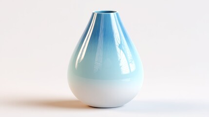 Blue and white ombre vase