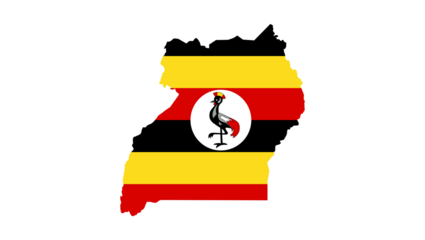Uganda Flag Map A Visual Representation of the Pearl of Africa