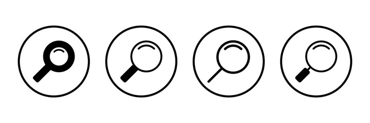 Search icon logo design. search magnifying glass sign and symbol
