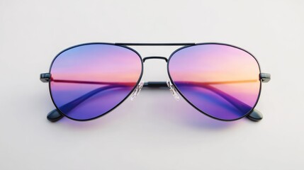 Aviator sunglasses, vibrant gradient lenses