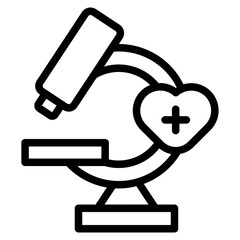 microscope line icon 
