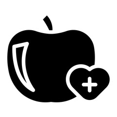healthy food glyph icon 