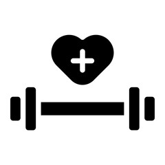 Obraz premium fitness glyph icon