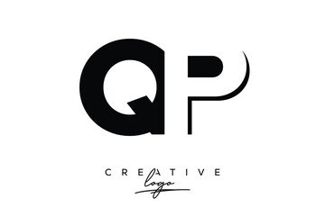 QP Creative Minimalist Negative Space Latter Logo with Modern Monogram for Branding and Business Lettermark Logo with Initial Letters Logo Design for Branding.