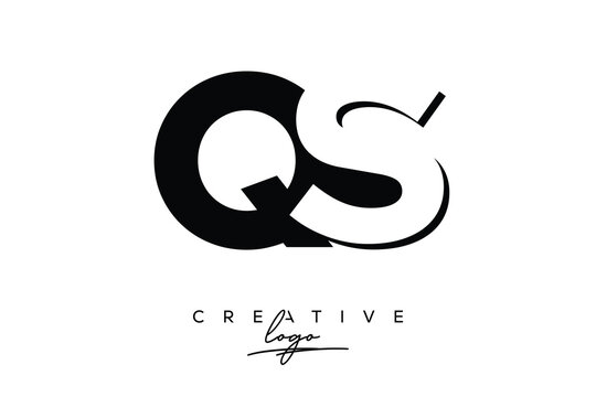 QS Creative Minimalist Negative Space Latter Logo with Modern Monogram for Branding and Business Lettermark Logo with Initial Letters Logo Design for Branding.