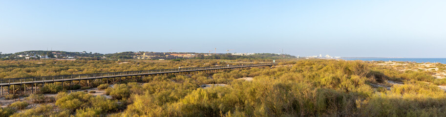 Panoramic view, Altura Walkways, Alagoa beach, Algarve