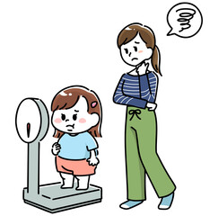 子どもの肥満体型に悩む親子