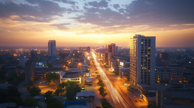 Stunning chad capital skyline from above high resolution picture