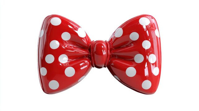 3D polka dot bow tie - Powered by Adobe