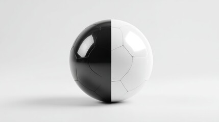 Black and white soccer ball
