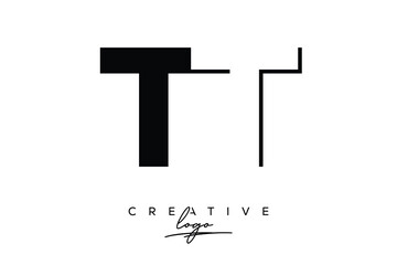 Obraz premium TT Creative Minimalist Negative Space Latter Logo with Modern Monogram for Branding and Business Lettermark Logo with Initial Letters Logo Design for Branding.