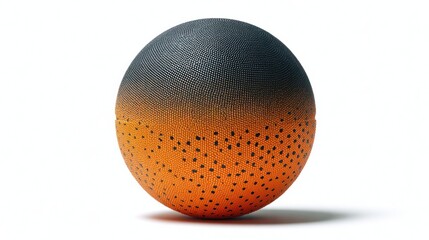 Orange and gray sphere