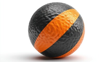 Orange and black textured sphere