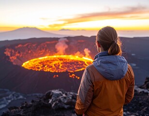 Voyager at Edge of Molten Crater