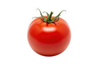 Vibrant ripe red tomato showcases fresh healthy produce perfect for culinary inspiration and food content.