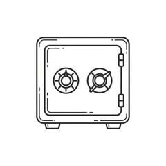 Safe Box Vector Icon – Security Finance Symbol