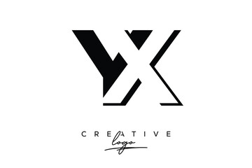 Fototapeta premium YX Creative Minimalist Negative Space Latter Logo with Modern Monogram for Branding and Business Lettermark Logo with Initial Letters Logo Design for Branding.