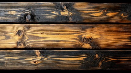 Dark, rich brown wood planks with visible grain and knots