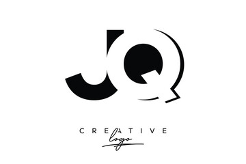 JQ Creative Minimalist Negative Space Latter Logo with Modern Monogram for Branding and Business Lettermark Logo with Initial Letters Logo Design for Branding.