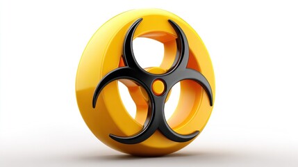 3D render of a biohazard symbol