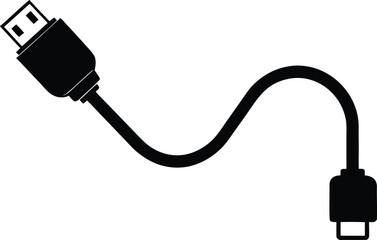 USB cable vector icon.