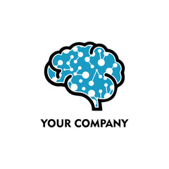 health technology brain logo design