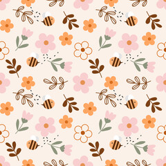 seamless pattern with flowers