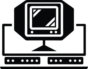 Virtual machine vector icon.