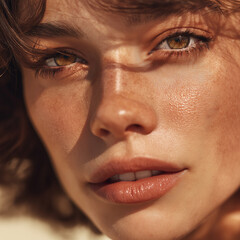 Naklejka premium close up portrait of a young woman