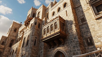 Traditional middle eastern houses with unique design high resolution picture