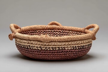 Obraz premium Durable artisanal basket from Uttar Pradesh India