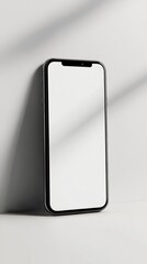 PHONE WHITE GRAY WITH BACKGROUND WHITE. High quality photo