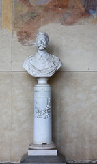 The Bust of Amedeo I of Savoia, king of Spain at the Monumental Cemetery (Camposanto Monumentale) in Pisa Italy.