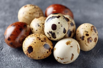 Gathering quail eggs Nutritious food idea