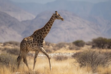 Obraz premium Giraffe Upright Strider