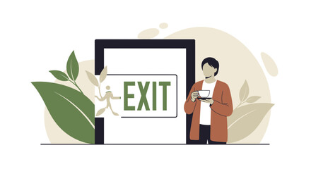 Contemplation and Escape: An Image Exploring Departure and Tranquility in a Modern Space