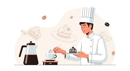 Culinary Artisan Crafting Exquisite Dessert, Coffee, And Sweet Delights for Moments Of Joy