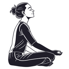 yoga pose vector