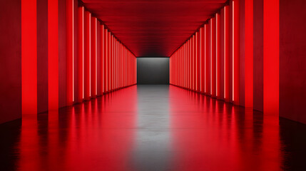 Fototapeta premium red curtain with spotlight