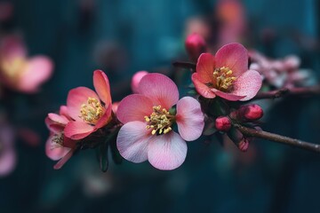 Obraz premium Tiny blooms Vivid petals Unfurled buds